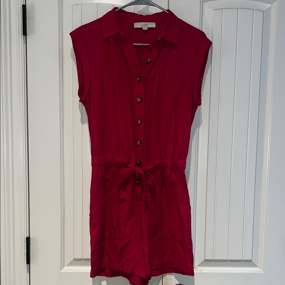 Red Romper by Loft